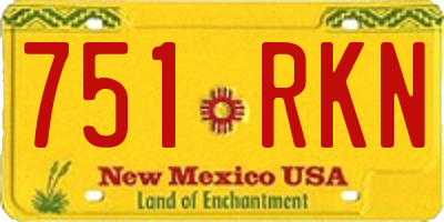 NM license plate 751RKN