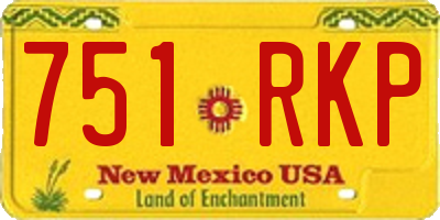 NM license plate 751RKP