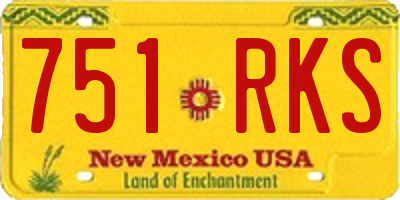 NM license plate 751RKS