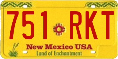 NM license plate 751RKT