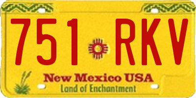NM license plate 751RKV