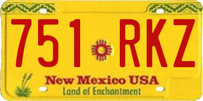 NM license plate 751RKZ