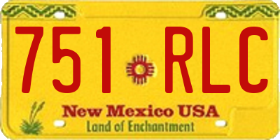 NM license plate 751RLC