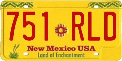NM license plate 751RLD