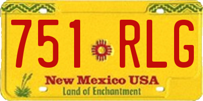 NM license plate 751RLG