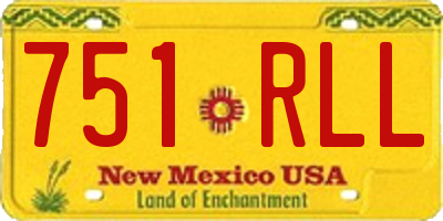 NM license plate 751RLL