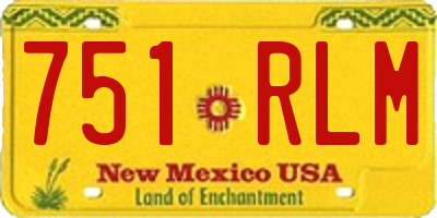 NM license plate 751RLM