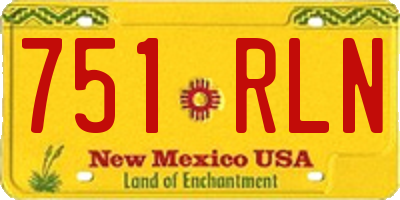 NM license plate 751RLN