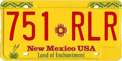 NM license plate 751RLR