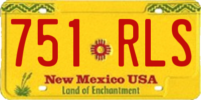 NM license plate 751RLS
