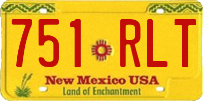 NM license plate 751RLT