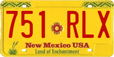 NM license plate 751RLX