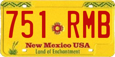 NM license plate 751RMB
