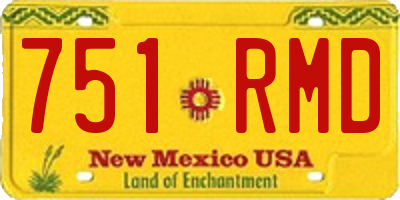 NM license plate 751RMD