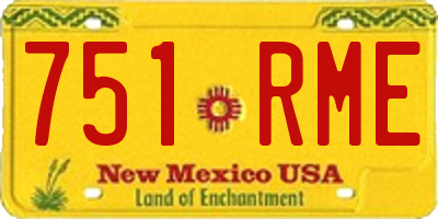 NM license plate 751RME