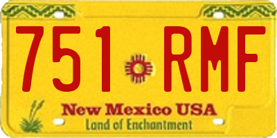 NM license plate 751RMF
