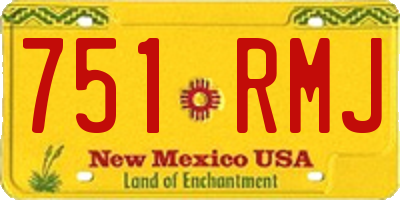NM license plate 751RMJ