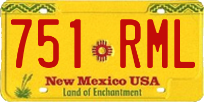 NM license plate 751RML