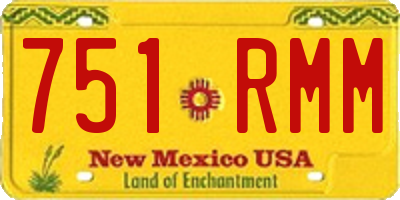NM license plate 751RMM