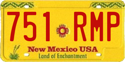 NM license plate 751RMP