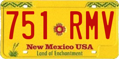 NM license plate 751RMV