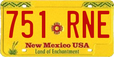 NM license plate 751RNE
