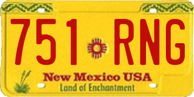 NM license plate 751RNG