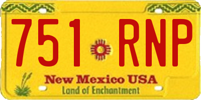NM license plate 751RNP