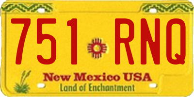NM license plate 751RNQ