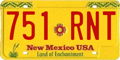 NM license plate 751RNT