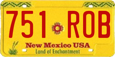 NM license plate 751ROB