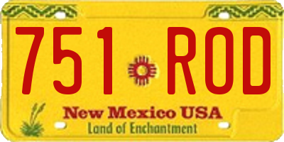 NM license plate 751ROD
