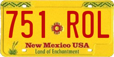 NM license plate 751ROL