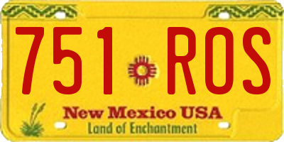 NM license plate 751ROS