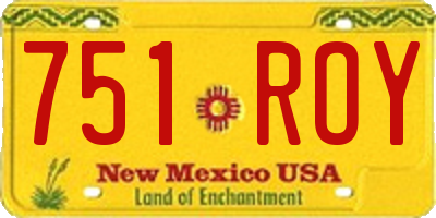 NM license plate 751ROY