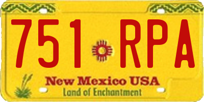 NM license plate 751RPA