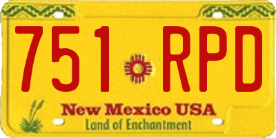 NM license plate 751RPD