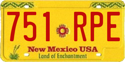 NM license plate 751RPE