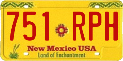 NM license plate 751RPH