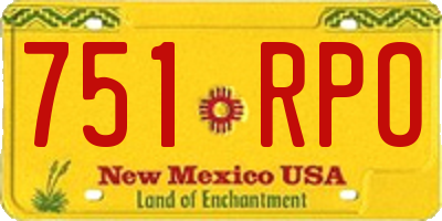 NM license plate 751RPO