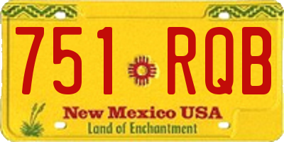 NM license plate 751RQB