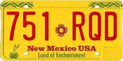NM license plate 751RQD