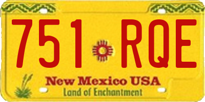 NM license plate 751RQE