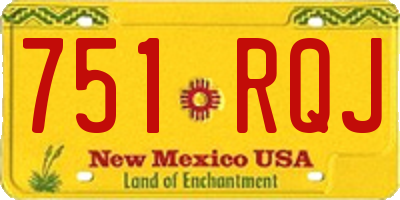 NM license plate 751RQJ