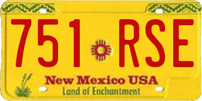 NM license plate 751RSE