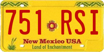 NM license plate 751RSI
