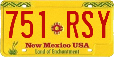 NM license plate 751RSY