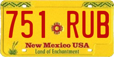 NM license plate 751RUB