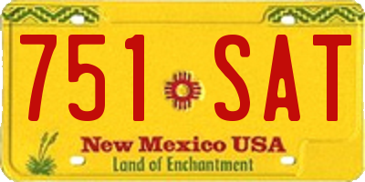 NM license plate 751SAT