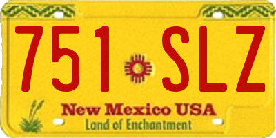 NM license plate 751SLZ